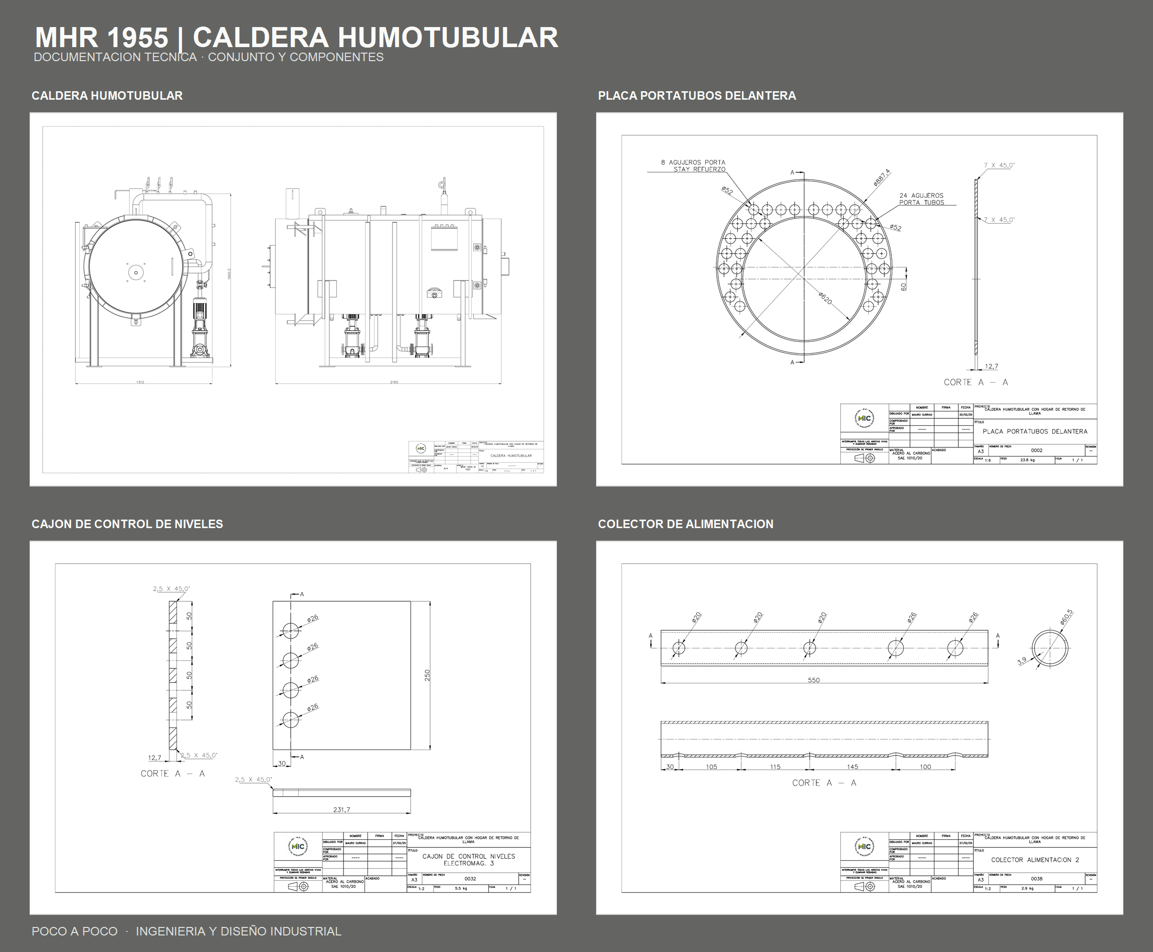 Composición: planos constructivos, detalles y lista de materiales